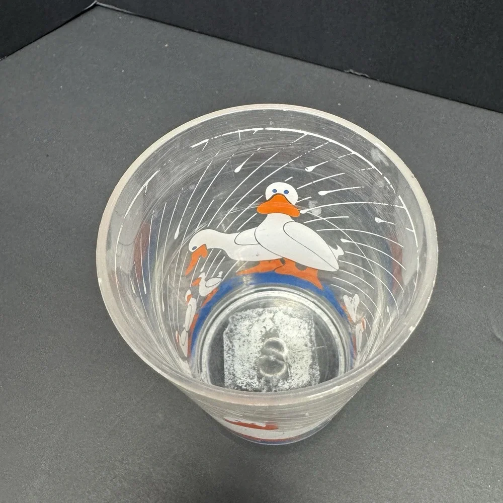 Vintage Acrylic Duck Goose Bathroom Set Soap Dish Toothbrush Holder Clear Cup